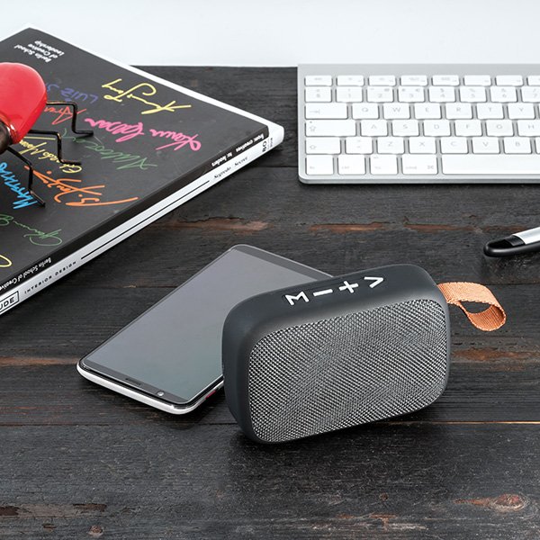 Coluna com microfone